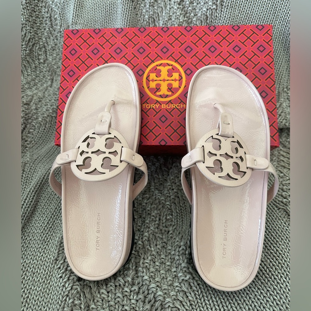 NIB Tory Burch Miller Cloud Lug Soft Patent Leather